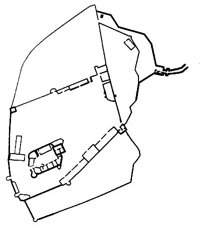 Grundriss der Burg Hammershus