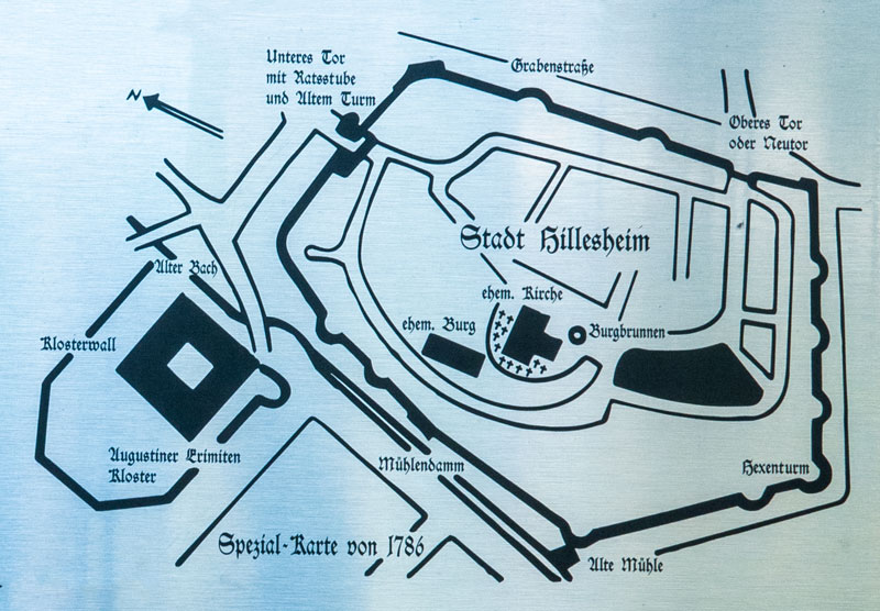 Grundriss der Stadt Hillesheim