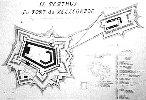 Grundriss Fort de Bellegarde